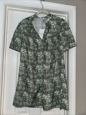 Taylor Tillman jungle toile print shirt dress